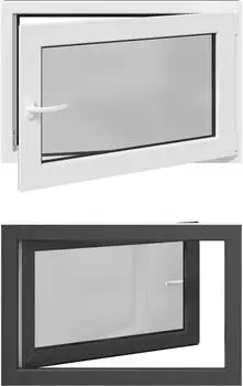 vidaXL RISOR Kellerfenster 90x60cm PVC anthrazit (42047329)