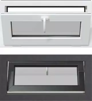 vidaXL RISOR Kellerfenster 80x40cm PVC und Glas, anthrazit (42052413)