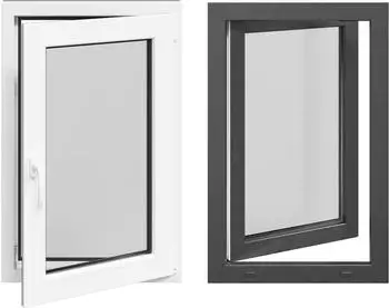 vidaXL RISOR Kellerfenster Kipp-Dreh PVC/Glas anthrazit 60x100cm (42047277)