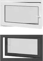 vidaXL Kellerfenster Innenseite Farbe Wei&szlig; RISOR 100 x 50 cm