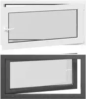 vidaXL Kellerfenster Innenseite Farbe Wei&szlig; RISOR 110 x 60 cm