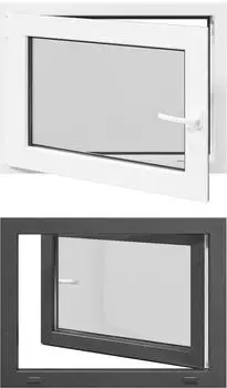 vidaXL RISOR Kellerfenster PVC anthrazit 80x70cm (42047283)