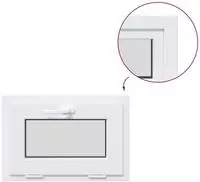 vidaXL Kellerfenster Innenseite Farbe Wei&szlig; RISOR 65 x 45 cm