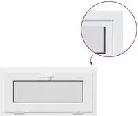 vidaXL Kellerfenster Innenseite Farbe Wei&szlig; RISOR 85 x 40 cm