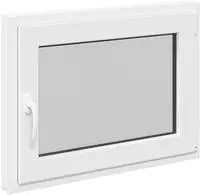 vidaXL Kellerfenster Innenseite Farbe Wei&szlig; RISOR 80 x 70 cm
