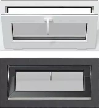 vidaXL RISOR Kellerfenster 80x40cm PVC und Glas, anthrazit (42052415)