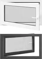 vidaXL Kellerfenster Innenseite Farbe Wei&szlig; RISOR 100 x 70 cm