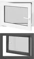 vidaXL Kellerfenster Innenseite Farbe Wei&szlig; RISOR 80 x 60 cm