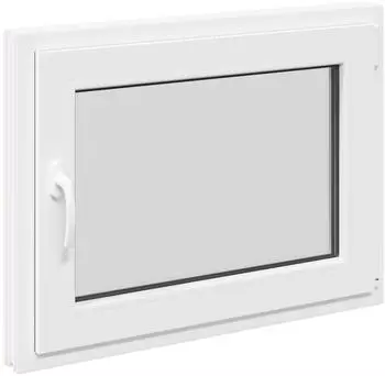 vidaXL RISOR Kellerfenster 80x50cm PVC und Glas, weiß (42047196)