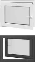 vidaXL Kellerfenster Innenseite Farbe Wei&szlig; RISOR 80 x 50 cm