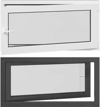 vidaXL RISOR Kellerfenster Kipp-Dreh PVC 120x60cm anthrazit (42047343)