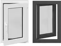 vidaXL Kellerfenster Innenseite Farbe Wei&szlig; RISOR 60 x 90 cm