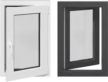 vidaXL RISOR Kellerfenster Kipp- und Drehfenster Anthrazit 60x80cm (42047315)