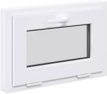 vidaXL RISOR Kellerfenster 60x40cm, PVC, wei&szlig;
