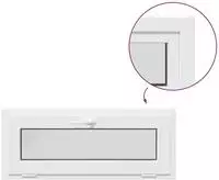 vidaXL Kellerfenster Innenseite Farbe Wei&szlig; RISOR 110 x 45 cm