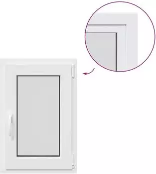 vidaXL RISOR Kellerfenster wei&szlig;, PVC und Glas, 60x70cm (42047872)