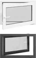 vidaXL Kellerfenster Innenseite Farbe Wei&szlig; RISOR 90 x 50 cm