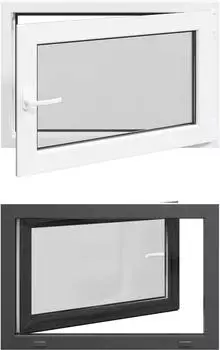 vidaXL RISOR Kellerfenster anthrazit 80x70cm PVC (42047284)