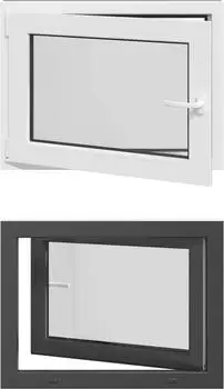 vidaXL RISOR Kellerfenster PVC anthrazit 80x70cm (42047324)