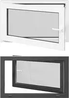 vidaXL Kellerfenster Innenseite Farbe Wei&szlig; RISOR 100 x 60 cm