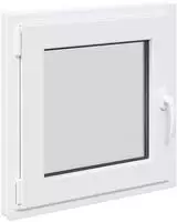vidaXL Kellerfenster Innenseite Farbe Wei&szlig; RISOR 60 x 60 cm