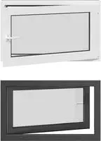 vidaXL Kellerfenster Innenseite Farbe Wei&szlig; RISOR 100 x 60 cm