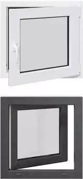vidaXL RISOR Kellerfenster anthrazit 60x60cm PVC (42047312)