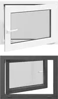 vidaXL Kellerfenster Innenseite Farbe Wei&szlig; RISOR 80 x 50 cm
