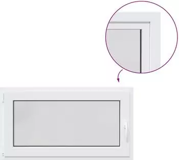 vidaXL RISOR Kellerfenster PVC und Glas 110x55cm