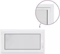 vidaXL Kellerfenster Innenseite Farbe Wei&szlig; RISOR 110 x 55 cm
