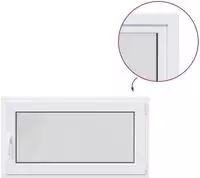 vidaXL Kellerfenster Innenseite Farbe Wei&szlig; RISOR 110 x 55 cm