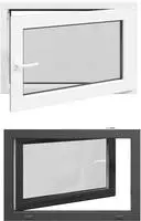 vidaXL Kellerfenster Innenseite Farbe Wei&szlig; RISOR 90 x 70 cm