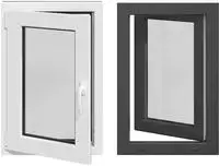 vidaXL Kellerfenster Innenseite Farbe Wei&szlig; RISOR 60 x 80 cm