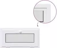 vidaXL Kellerfenster Innenseite Farbe Wei&szlig; RISOR 85 x 45 cm