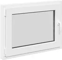 vidaXL Kellerfenster Innenseite Farbe Wei&szlig; RISOR 80 x 60 cm