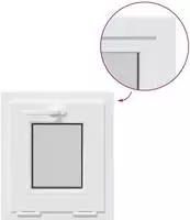 vidaXL Kellerfenster Innenseite Farbe Wei&szlig; RISOR 40 x 45 cm