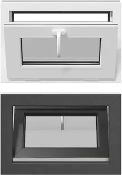 vidaXL RISOR Kellerfenster wei&szlig;, PVC und Glas, 60x40cm (42047345)