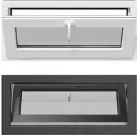 vidaXL Kellerfenster Innenseite Farbe Wei&szlig; RISOR 90 x 40 cm