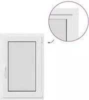 vidaXL Kellerfenster Innenseite Farbe Wei&szlig; RISOR 50 x 100 cm