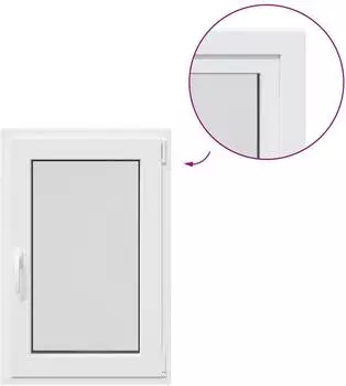 vidaXL Kellerfenster RISOR 50x100cm, wei&szlig;, PVC und Glas (42047882)