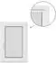 vidaXL Kellerfenster RISOR 50x100cm, weiß, PVC und Glas (42047882)