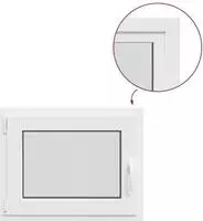 vidaXL Kellerfenster Innenseite Farbe Wei&szlig; RISOR 50 x 55 cm