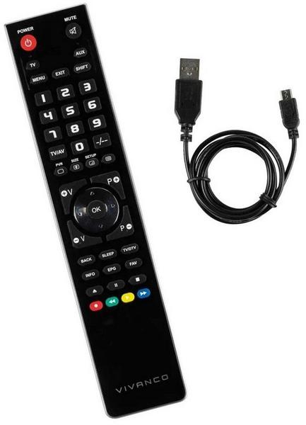 Vivanco UR 20 USB Fernbedienung DVD/Blu-ray, Heimkinosystem, Media player, SAT, TV, VCR Drucktasten