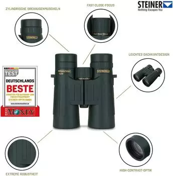 Steiner-Optik Observer 10x42 – Robust und wetterfest für den Outdoor-Einsatz