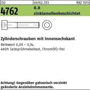 Reyher 10 Zylinderschrauben ISO 4762 8.8 M 20 x 180 flZn/nc/TL/x/480h/C