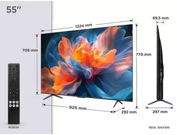 TCL 55T8C-UK – Atemberaubende Kontraste dank HDR10+ und Dolby Vision
