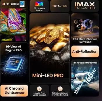 Hisense 75U7Q Pro (75 Zoll) – Gaming und Sport profitieren von erhöhter Bildwiederholrate