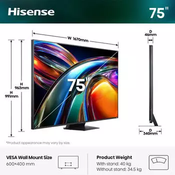Hisense 75UR9DS (75 Zoll) – Hisense 75UR9DS (75 Zoll) – Mini-LED-Technik für beeindruckende Kontraste