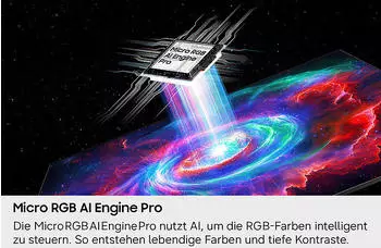 Samsung GMR75R95HAT (75 Zoll) – Micro-RGB-Hintergrundbeleuchtung für präzise Farbdarstellung