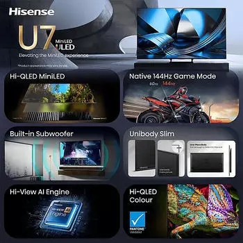 Hisense 50U7SE (50 Zoll) – Hisense 50U7SE (50 Zoll) – Smart-TV mit umfassender Streaming-Plattform